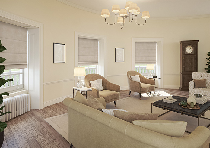 Florence Faux Suede, Light Tan - Roman Blind - Image 6
